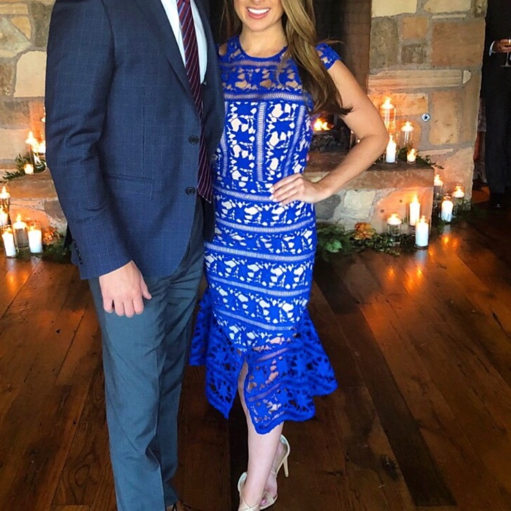 Cooper St Nordstrom Cobalt Blue Lace Dress